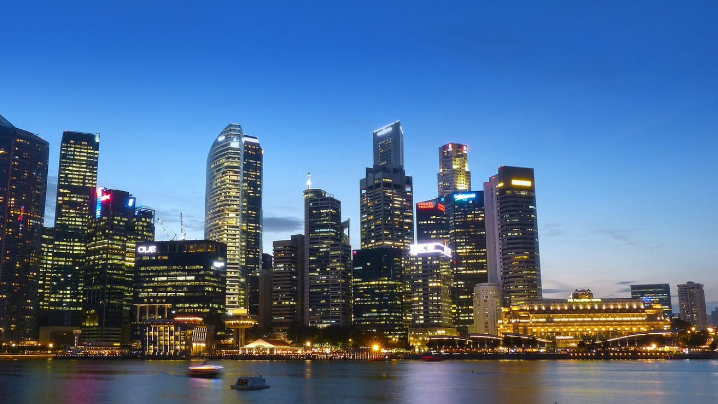 Singapurs moderne Skyline