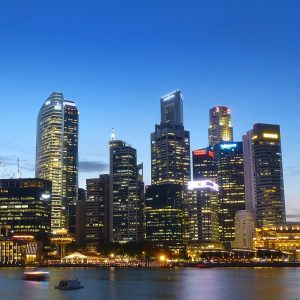 Singapurs moderne Skyline