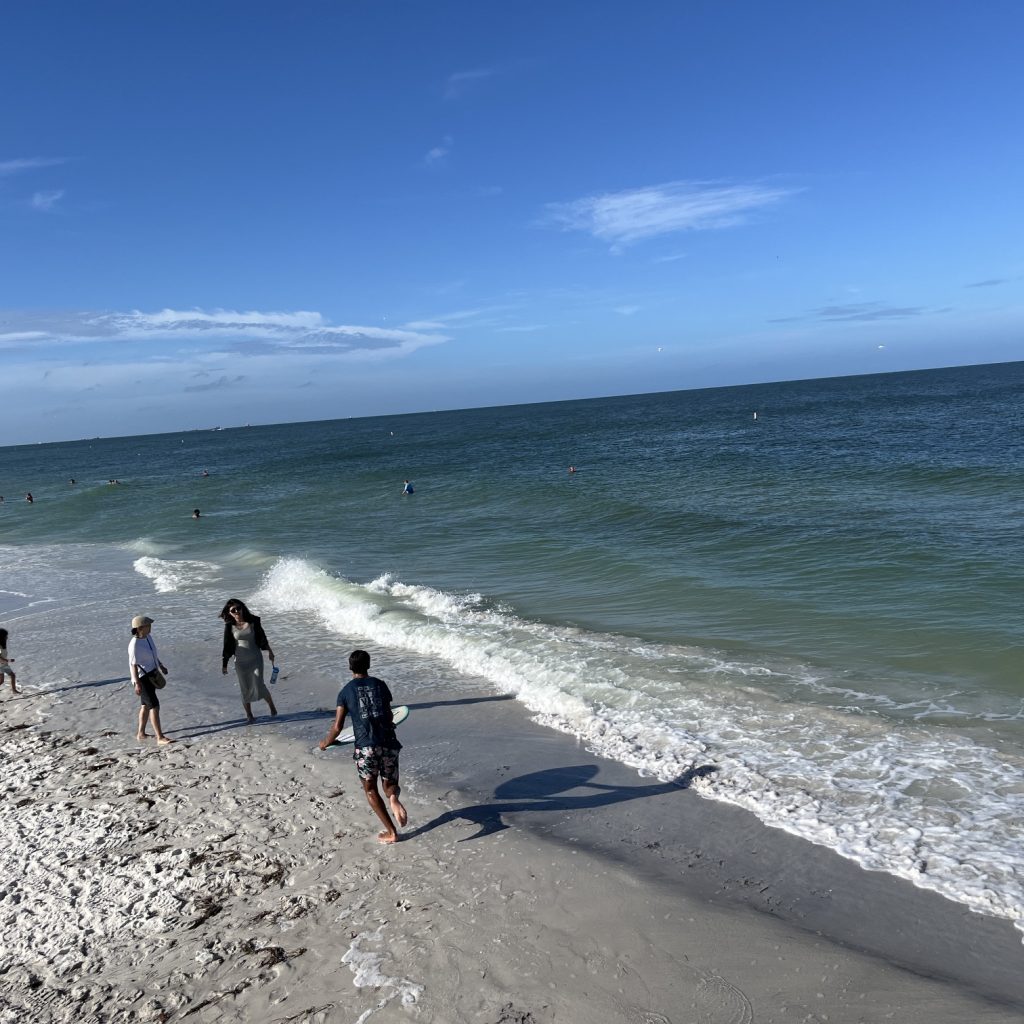 Beach-Freuden in und um St. Pete und Clearwater beim Surfen, Walken etc. Foto Ulrike Wirtz